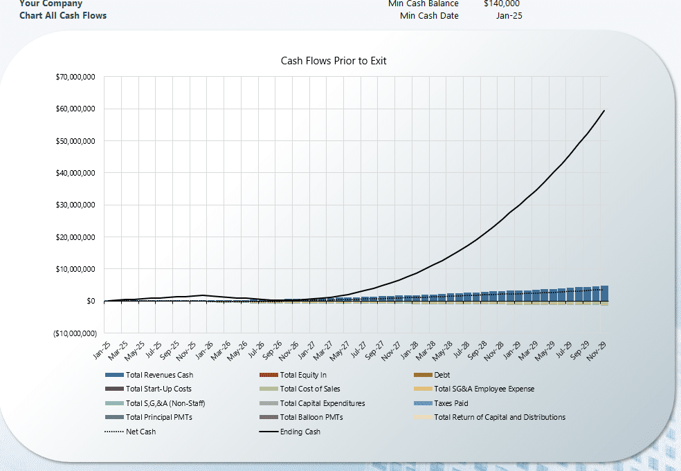 Startup Cash Flows Chart